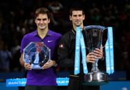 Novak Djokovic after winning the 2012 ATP Finals by defeating Roger Federer in the final